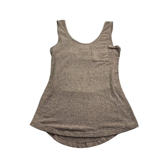 Bar III Womens Sleeveless Scoop Neck Tank Top S Tan Black Strappy Back Detail - Picture 1 of 4